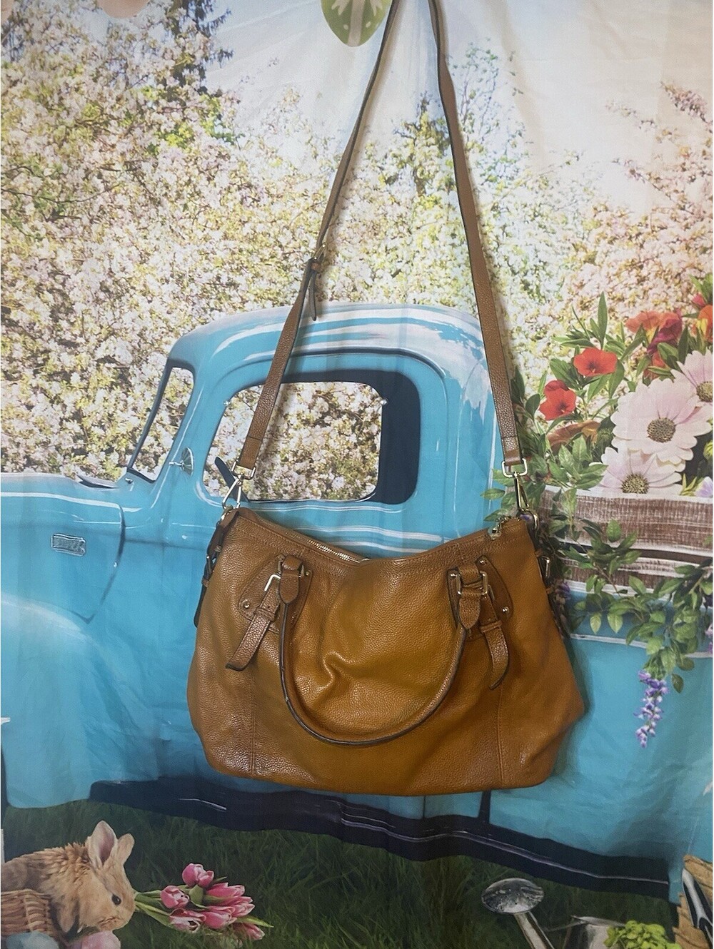 Kattee Vintage Genuine Leather Tote Shoulder Bag Satchel Handbag With Top Handle
